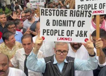 NC stages protest in Delhi for J&K’s statehood