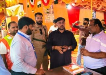Satish Sharma reviews facilities at Amarnath Yatra camps in Ramban district