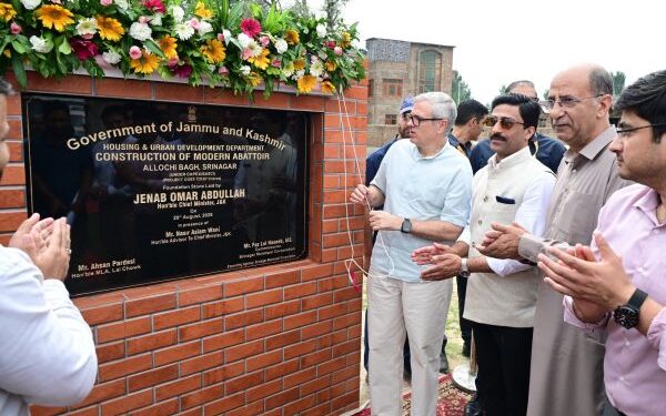 CM Omar Abdullah lays foundation of modern mechanized abattoir in Srinagar