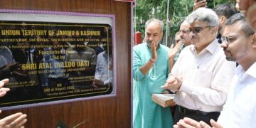 CS lays foundation stone for restoration of historic Dharamshala in Kulgam