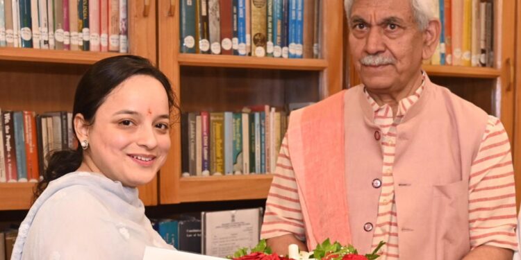 Shagun Parihar, Member of Legislative Assembly from Kishtwar Tuesday called on Lieutenant Governor Manoj Sinha