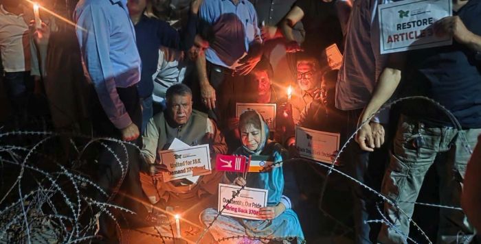 Ahead of August 5, PDP stages candle light protest