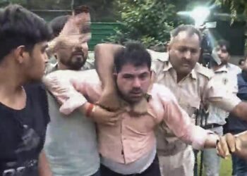 Slipper hurled at Pappu Yadav at presser as he defends skit on Ram temple donation theft