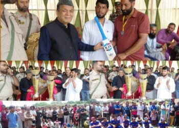 Speaker inaugurates cricket tournament in Budgam, calls on youth to take up sports