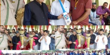Speaker inaugurates cricket tournament in Budgam, calls on youth to take up sports