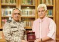 Air Marshal Sandeep Thareja calls on LG Manoj Sinha