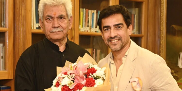 BCCI President Mithun Manhas meets LG Manoj Sinha