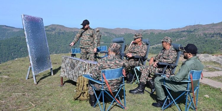GOC White Knight Corps reviews ongoing operation at encounter scene in Udhampur