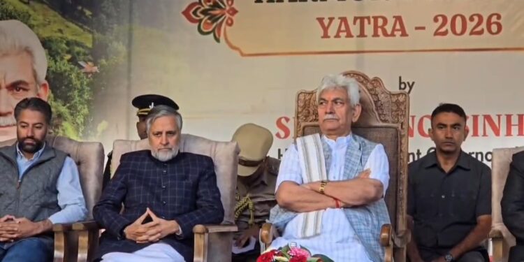 LG Manoj Sinha Flags Off Harmukh-Gangbal Yatra from Naranag