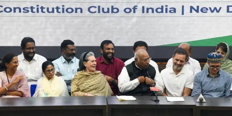 INDIA bloc announces joint protests on ‘vote chori’, raises ballot paper demand