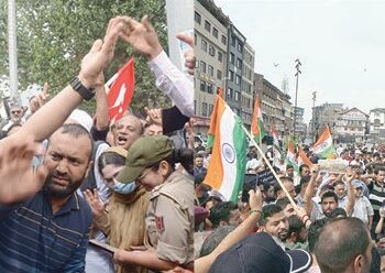 NC, BJP hit streets to protest against each other