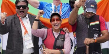 Neeru-Kynan pair wins trap mixed team shooting gold in Asian Games