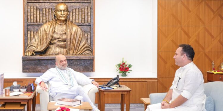 LoP Sharma calls on HM Shah