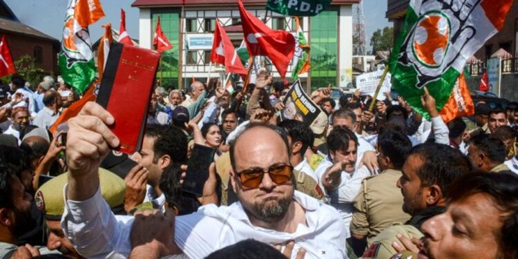 INDIA Bloc constituents protest against CEC in Srinagar