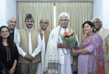 Delegations, political leaders call on LG Manoj Sinha