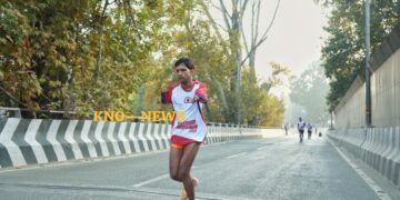 Kashmir Marathon winners crowned, woman running with child steals show