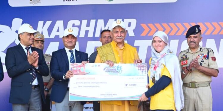 Youth participation in marathon an investment in shared future: LG Sinha