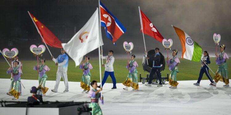 Dazzling light and musical show brings curtains down on Aichi-Nagoya Asian Games