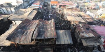 Jammu: Charred shops, smouldering debris mark scene at fire-ravaged market
