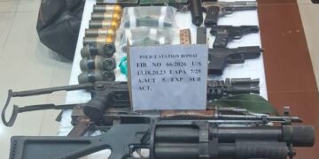 Arms, explosives cache recovered from Sopore forest