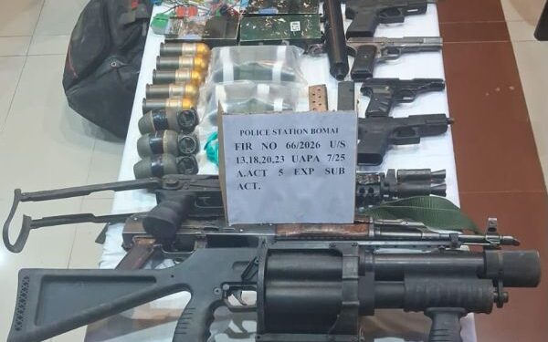 Arms, explosives cache recovered from Sopore forest