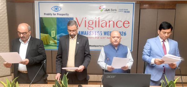 J&K Bank begins Vigilance Awareness Week with integrity pledge